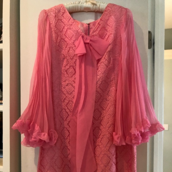 Dresses & Skirts - Vintage 1950s-1960s Pink Dress - Fits Sz. 10